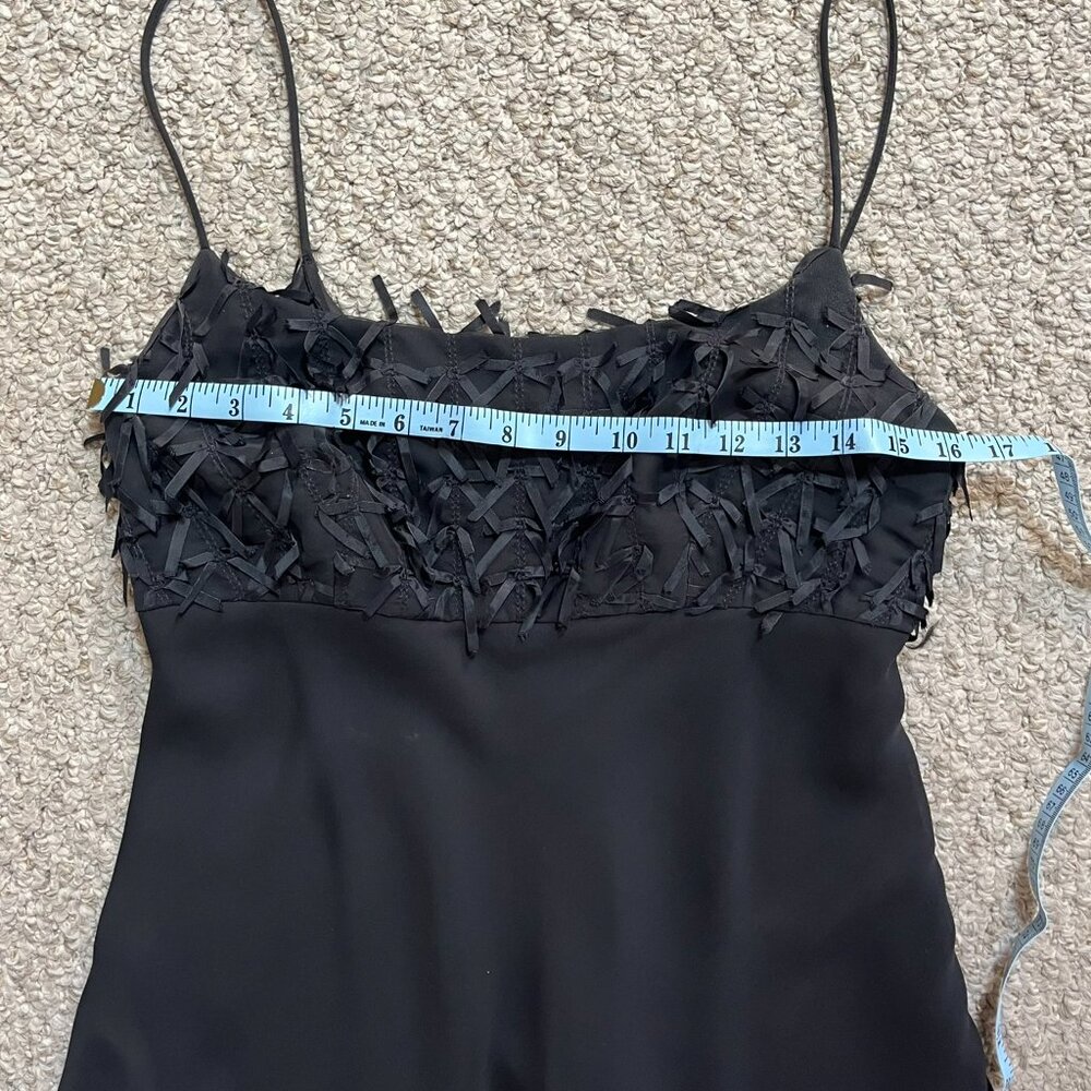 ABS Evening Collection Black Chiffon Cocktail Dress, Size 8 (fits like a 6) - Picture 9 of 10